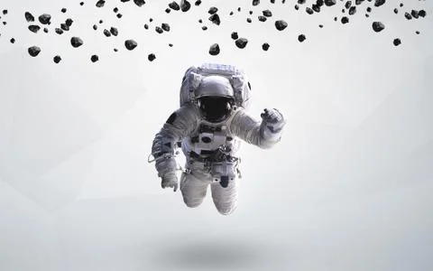 Astronaut in outer space art Stock Photos