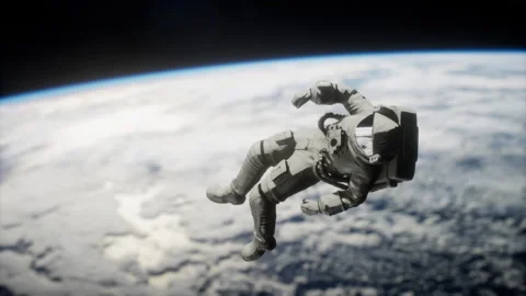 Astronaut in outer space Elements of this image furnished by NASA Stock Footage 201284914