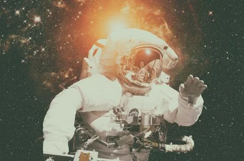 Astronaut in outer space. Elements of this image furnished by NASA. Foto stock