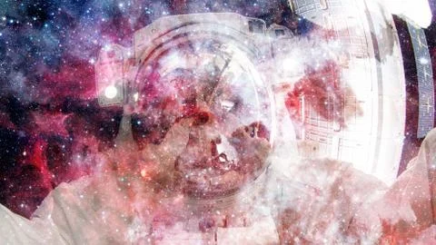 Astronaut in outer space. Elements of this image furnished by NASA. Foto stock