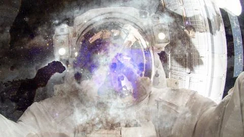 Astronaut in outer space. Elements of this image furnished by NASA. Foto stock