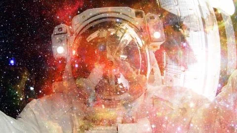 Astronaut in outer space. Elements of this image furnished by NASA. Foto stock