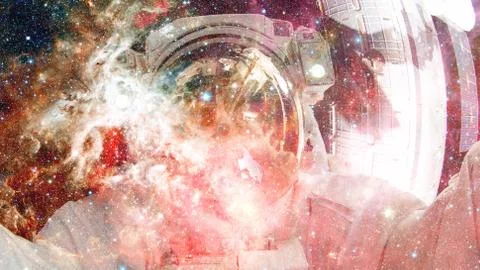 Astronaut in outer space. Elements of this image furnished by NASA. Foto stock