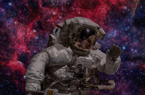 Astronaut in outer space. Elements of this image furnished by NASA. Astron... Foto stock