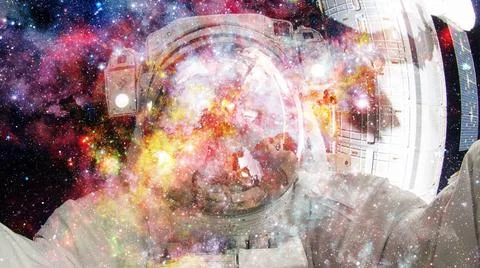 Astronaut in outer space. Elements of this image furnished by NASA. Astron... Foto stock