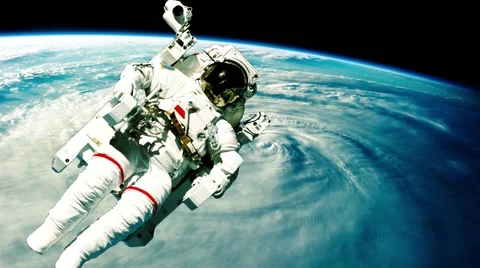 Astronaut in outer space Stock Footage 65001817
