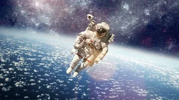 Astronaut in outer space Stock Footage 85670535