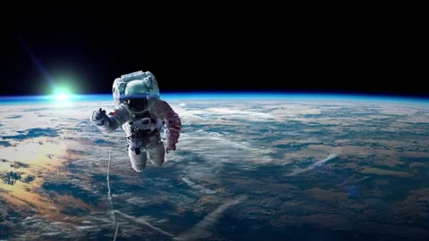 Astronaut In Outer Space Stock-Footage 141311531