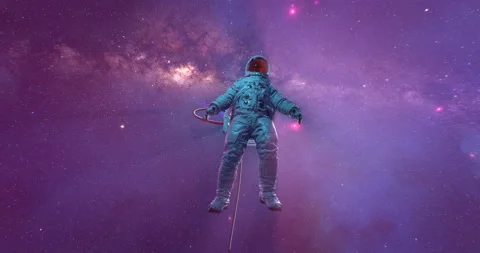 An astronaut in outer space Stock Footage 147566289