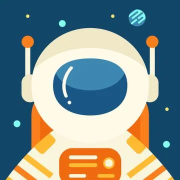 Astronaut in outer space Illustrazione stock