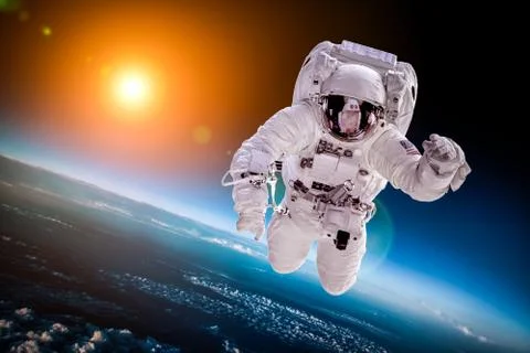 Astronaut in outer space Stock Photos