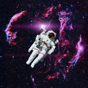 Astronaut in outer space. Stock Photos