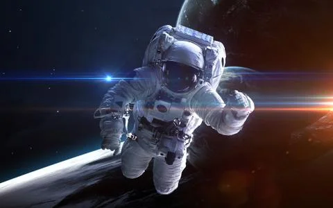 Astronaut in outer space Stock Photos