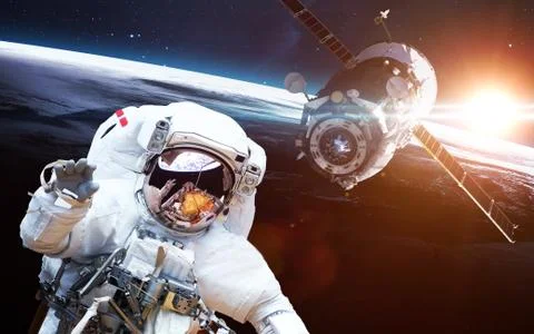 Astronaut in outer space Stock Photos