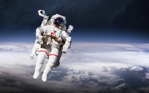 Astronaut in outer space Stock Photos