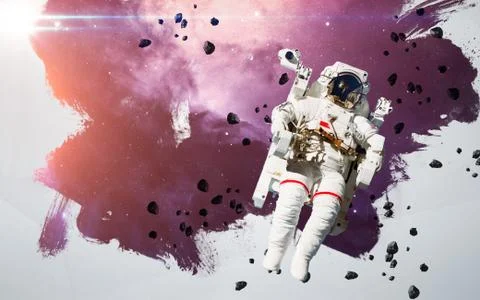 Astronaut in outer space Stock Photos