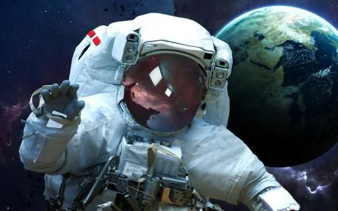 Astronaut in outer space Stock Photos