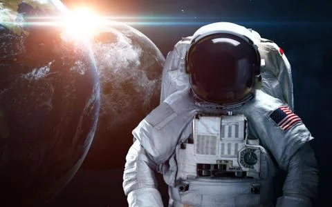Astronaut in outer space Stock Photos
