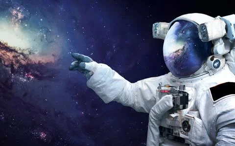 Astronaut in outer space Stock Photos
