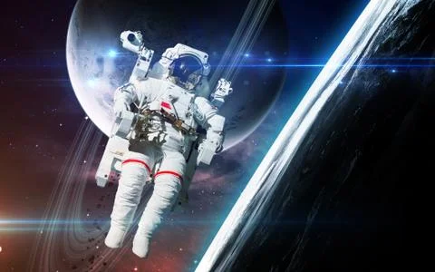 Astronaut in outer space Stock Photos