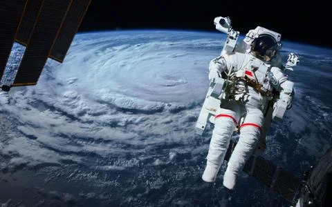 Astronaut in outer space Stock Photos