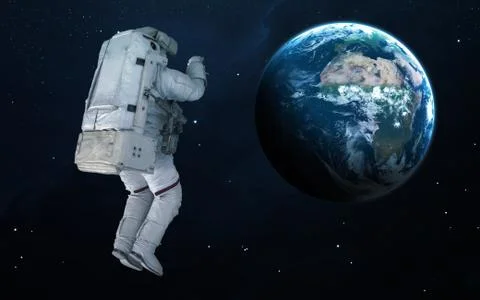 Astronaut in outer space. Spacewalk Stock Photos