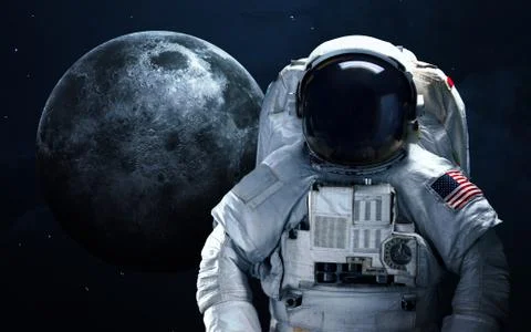 Astronaut in outer space. Spacewalk Foto stock