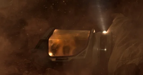 Astronaut Passes Out on Mars Stock Footage 100382560