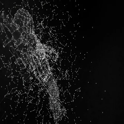 Astronaut Plexus In The Dark Space 4K 스톡 동영상 69499599