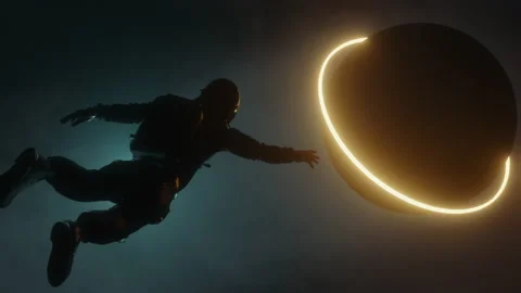 Astronaut Reaching For An Artifact. Stock Footage 137232015