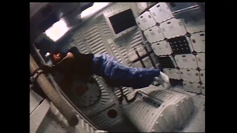 Astronaut Robert Crippen aboard Space Shuttle Colombia STS-1 Stock Footage 270937260