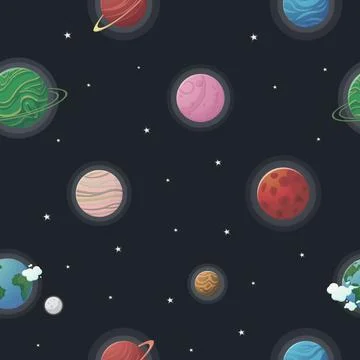 Astronaut with rocket and alien in the open space Stock Illustration