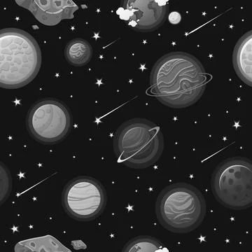 Astronaut with rocket and alien in the open space Illustrazione stock