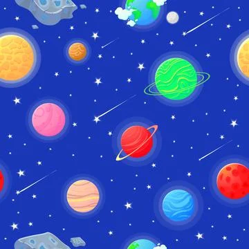 Astronaut with rocket and alien in the open space Stock Illustration