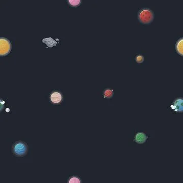 Astronaut with rocket and alien in the open space Illustrazione stock