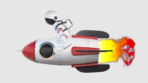 Astronaut rocket flight 库存影片 166430666