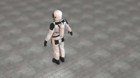 Astronaut Rotating Stock Footage 232802881