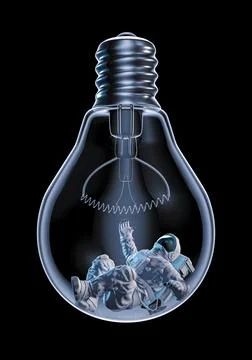 Astronaut science idea Illustrazione stock