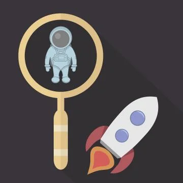 Astronaut Search Stock Illustration