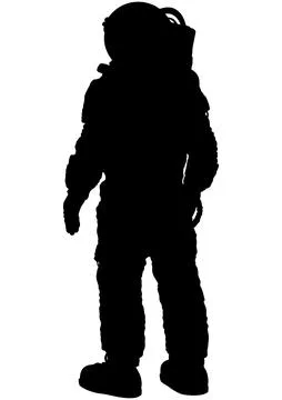 Astronaut silhouette Stock Illustration