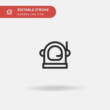Astronaut Simple vector icon. Illustration symbol design template for web mob Stock Illustration