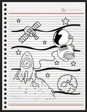 Astronaut SKETCH Stock Illustration