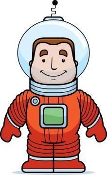 Astronaut Smiling Stock Illustration
