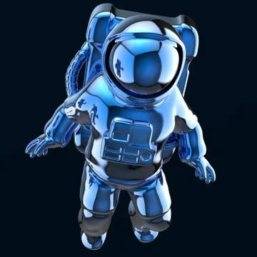 Astronaut in space - 3D Illustration Stock Illustration