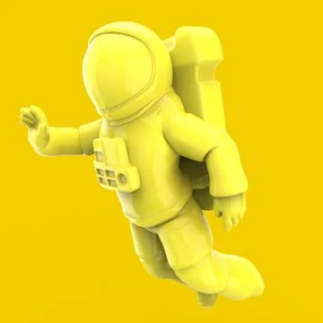 Astronaut in space - 3D Illustration Stock Illustration
