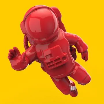 Astronaut in space - 3D Illustration Stock Illustration