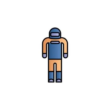 Astronaut, space color gradient vector icon Stock Illustration
