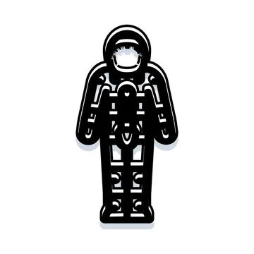 Astronaut space explorer suit icon preparing for mission 스톡 일러스트