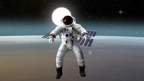 Astronaut in space Stock Footage 233560072
