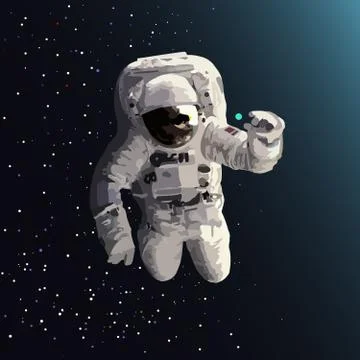 Astronaut in space 스톡 일러스트
